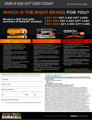 Duracell Quantum Battery Offer Form