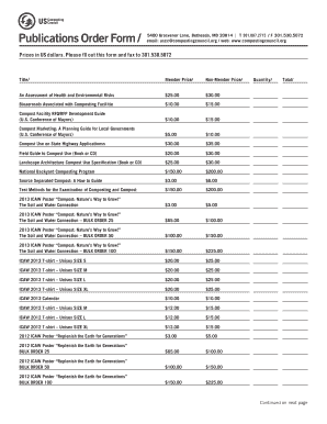 Publications Order Form