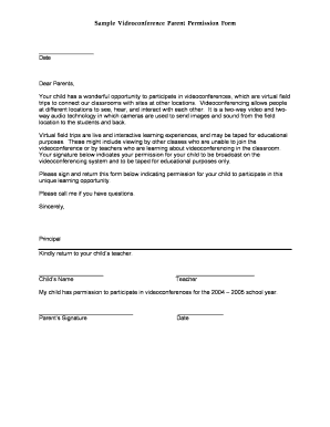 Videoconference Parent Permission Form