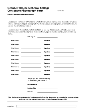 Photo Video Release Authorization Form