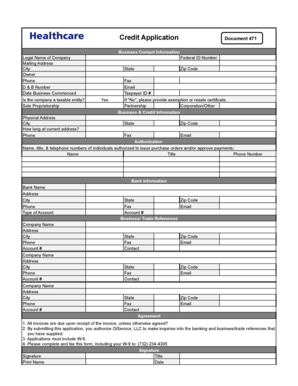 Credit Application Form