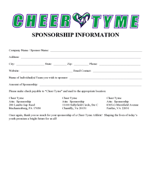32 Printable Athletic Sponsorship Letter Forms And Templates