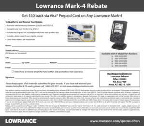 Lowrance Mark-4 Rebate Form