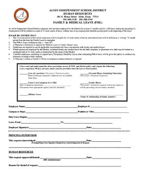 Family and Medical Leave Request Form