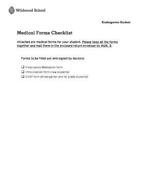 California Kindergarten Prescription Medication Authorization