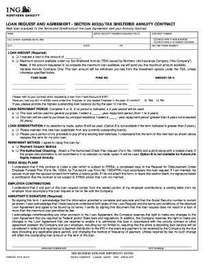 403(b) Loan Request and Agreement