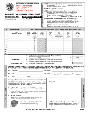 Los Angeles Business Tax Renewal Form