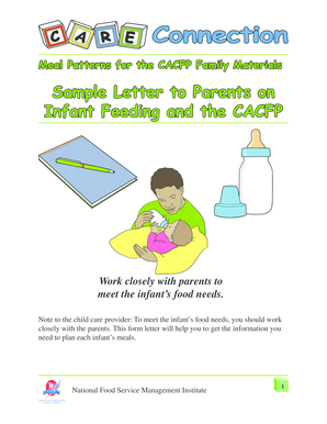 Sample of congratulatory letter - Sample Letter to Parents on Infant Feeding and the - nfsmi