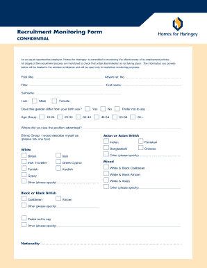 Recruitment Monitoring Form