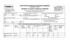 Form 4 Statement of Changes in Beneficial Ownership