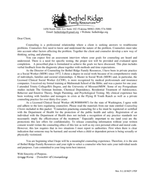 Counseling Client Intake Form