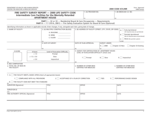 Fire Safety Survey Report for Board and Care Occupancies