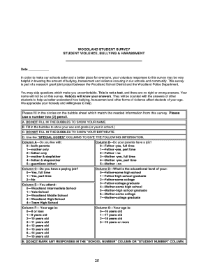 Woodland Student Violence Survey
