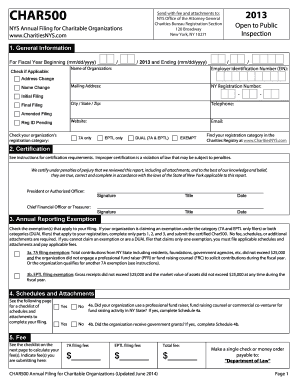 New York Annual Filing for Charitable Organizations