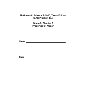 TAKS Practice Test Grade 5 Chapter 7