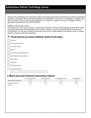 Autonomous Vehicle Technology Survey