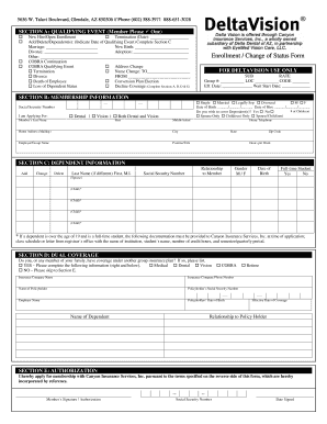 Enrollment Change of Status Form