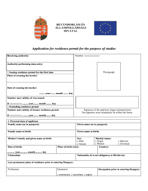 Hungarian Student Residence Permit Application