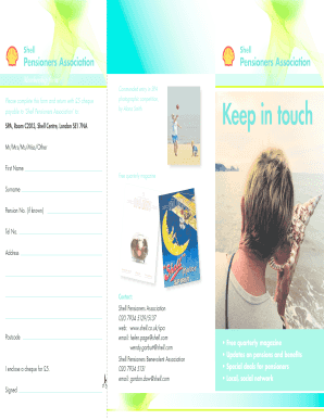 Shell Pensioners Association Membership Form