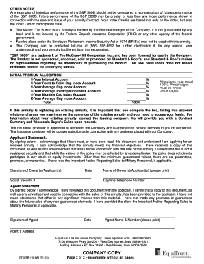 Marketten Bonus Index Annuity Contract