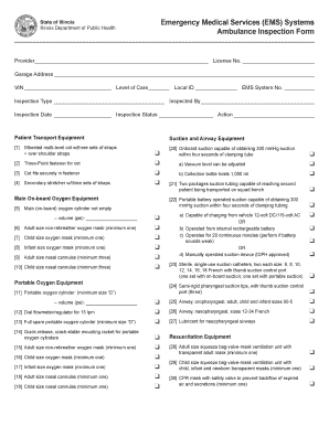Illinois Ambulance Inspection Form