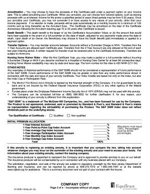 Marketten Bonus Index Deferred Annuity Certificate