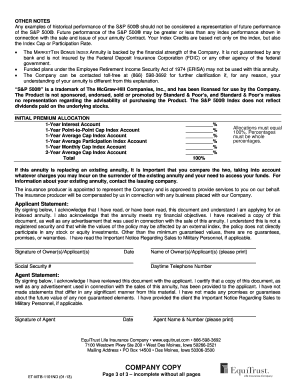 MarketTen Bonus Index Annuity Contract