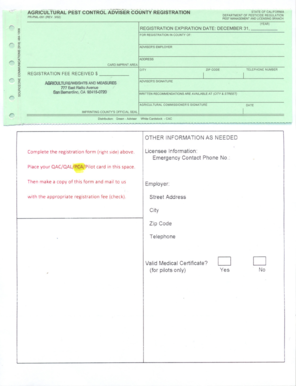 California Agricultural Pest Control Adviser Registration