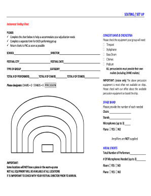 Instrument Seating Chart