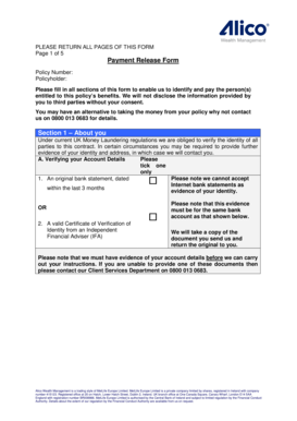 UK Payment Release Form