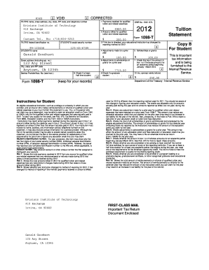 Form 1098-T Tuition Statement