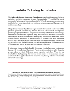 Assistive Technology Assessment Guidelines