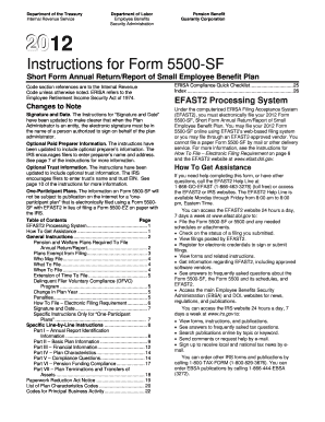 Form 5500-SF Instructions