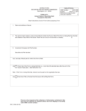 Form 24F-2 Annual Filing Under Rule 24f-2
