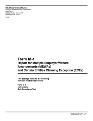 Form M-1 for Multiple Employer Welfare Arrangements
