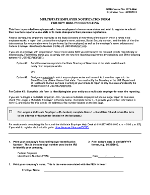 Multistate Employer Notification Form