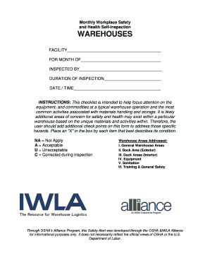 Warehouse Safety Inspection Form