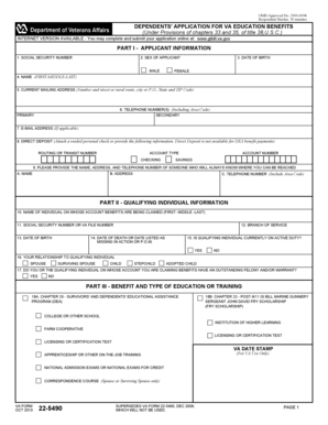 Dependents' Application for VA Education Benefits