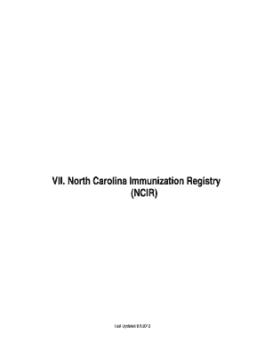 North Carolina Immunization Registry User Confidentiality Agreement