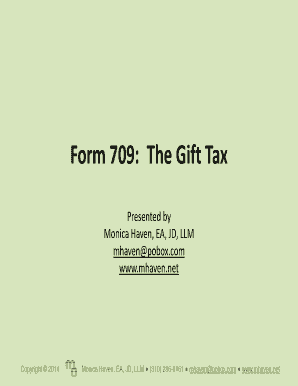 Form 709 Gift Tax Return