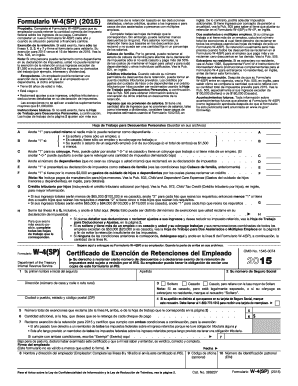 Formulario W-4(SP) (2015)