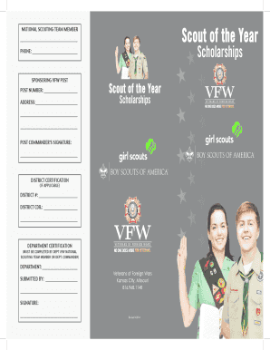 VFW Scout of the Year Scholarship Application