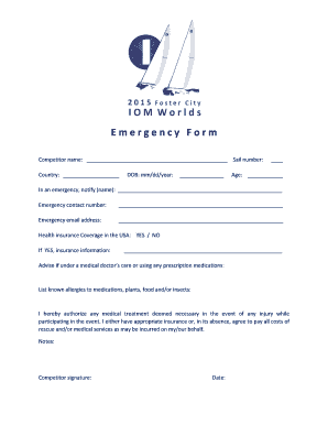 Emergency Form