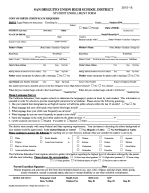 Student Enrollment Form
