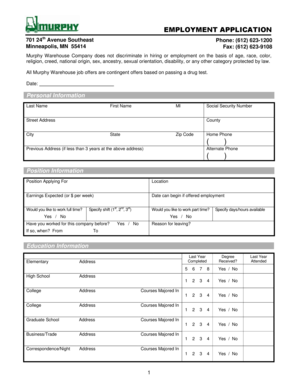Employment Application Form