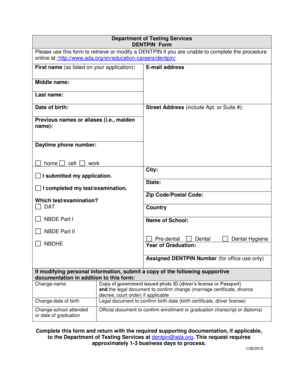 DENTPIN Form