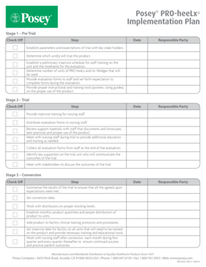 Posey PRO-heeLx Implementation Plan