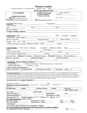 ACH Agreement Form