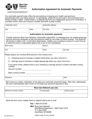 Authorization Agreement for Automatic Payments