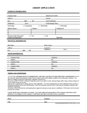Credit Application Form